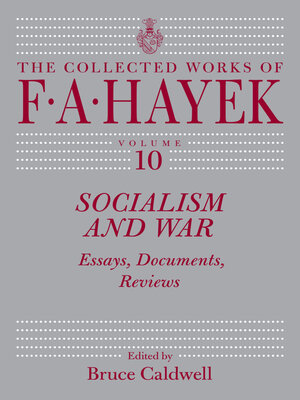 cover image of Socialism and War